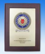 Silver Plated Plaque with SAF Embossed Logo