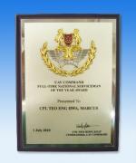 Silver Plated Plaque with  RSAF Embossed Logo