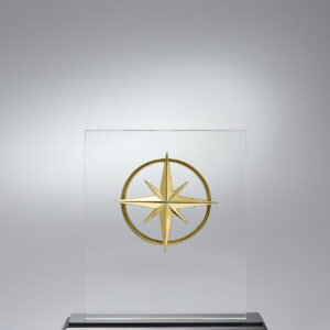 Acrylic Plaque with Metal Logo