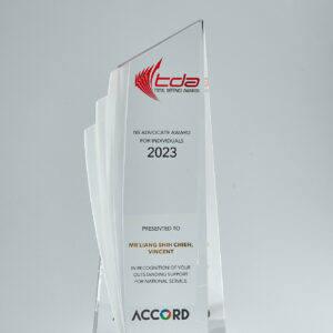 Customised Crystal plaque - TDA
