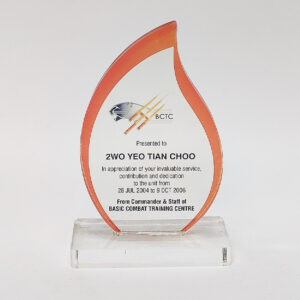 Flame Acrylic Plaque